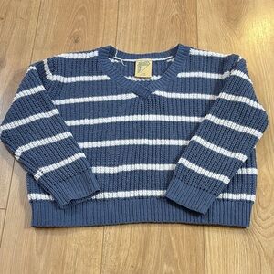 💙 Blue and White Striped Girls Sweater 💙